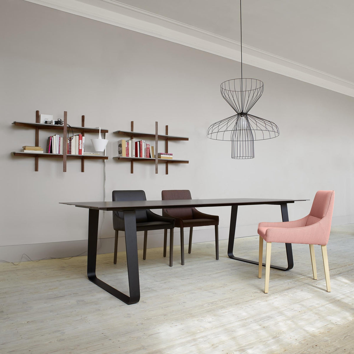 VILNA - Table repas 240x100 - grès anthracite