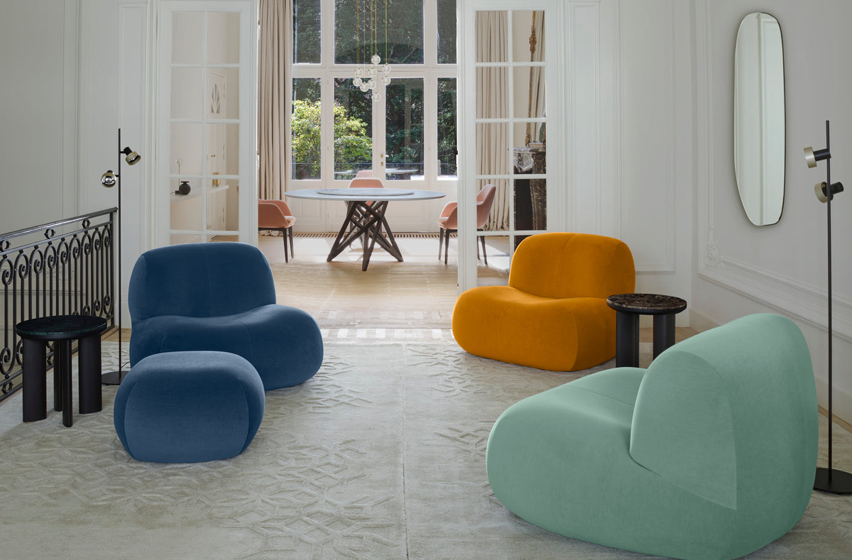 PUKKA - Fauteuil en tissu Capa col. Ecru