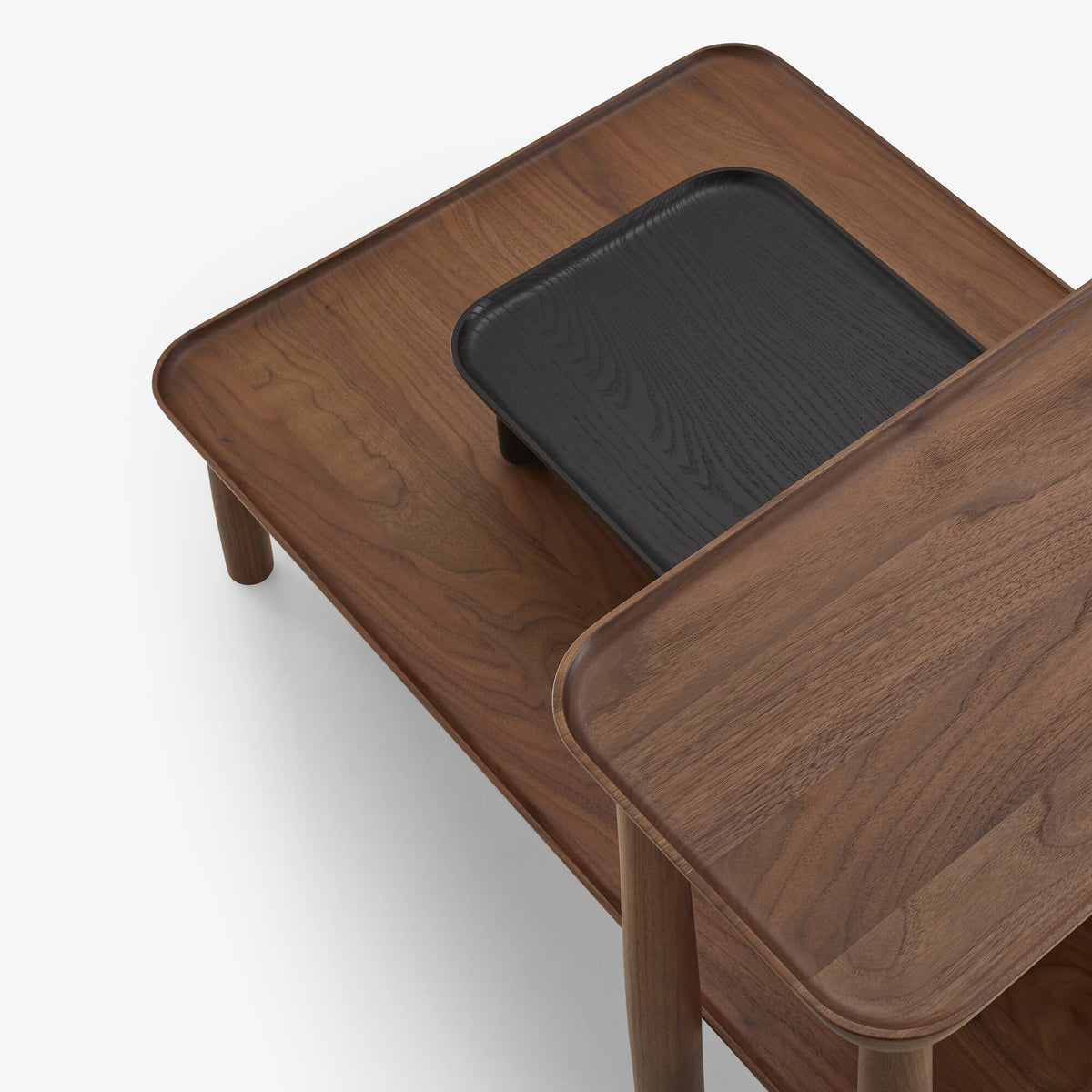 LOTIS - Table d'appoint hauteur 12 frêne teinté noir