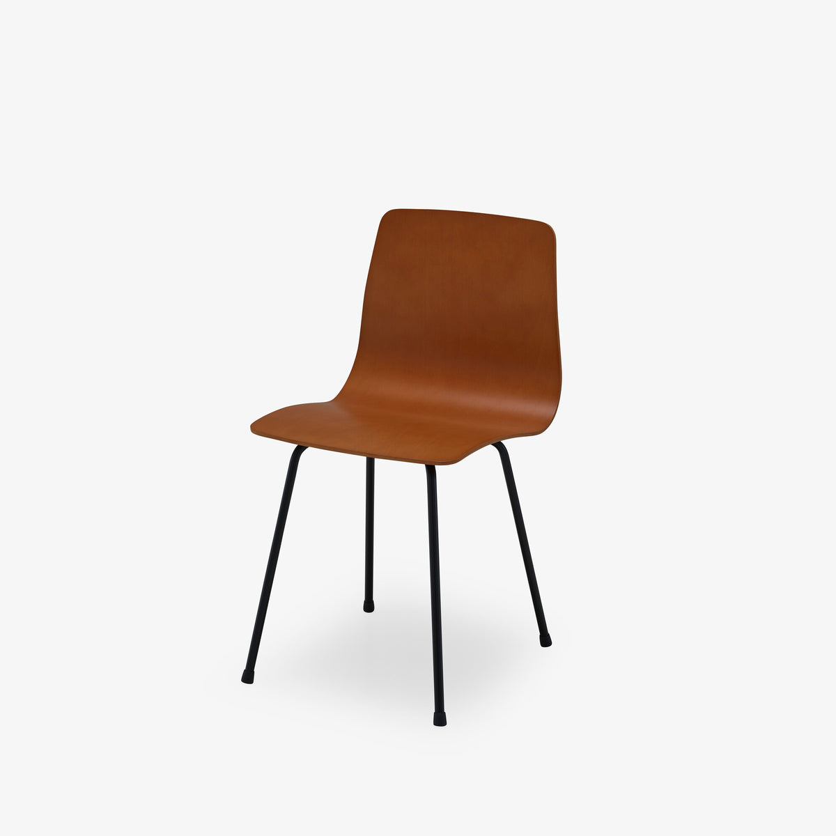 PAPYRUS - Jeu de 2 chaises piétement acier laqué noir