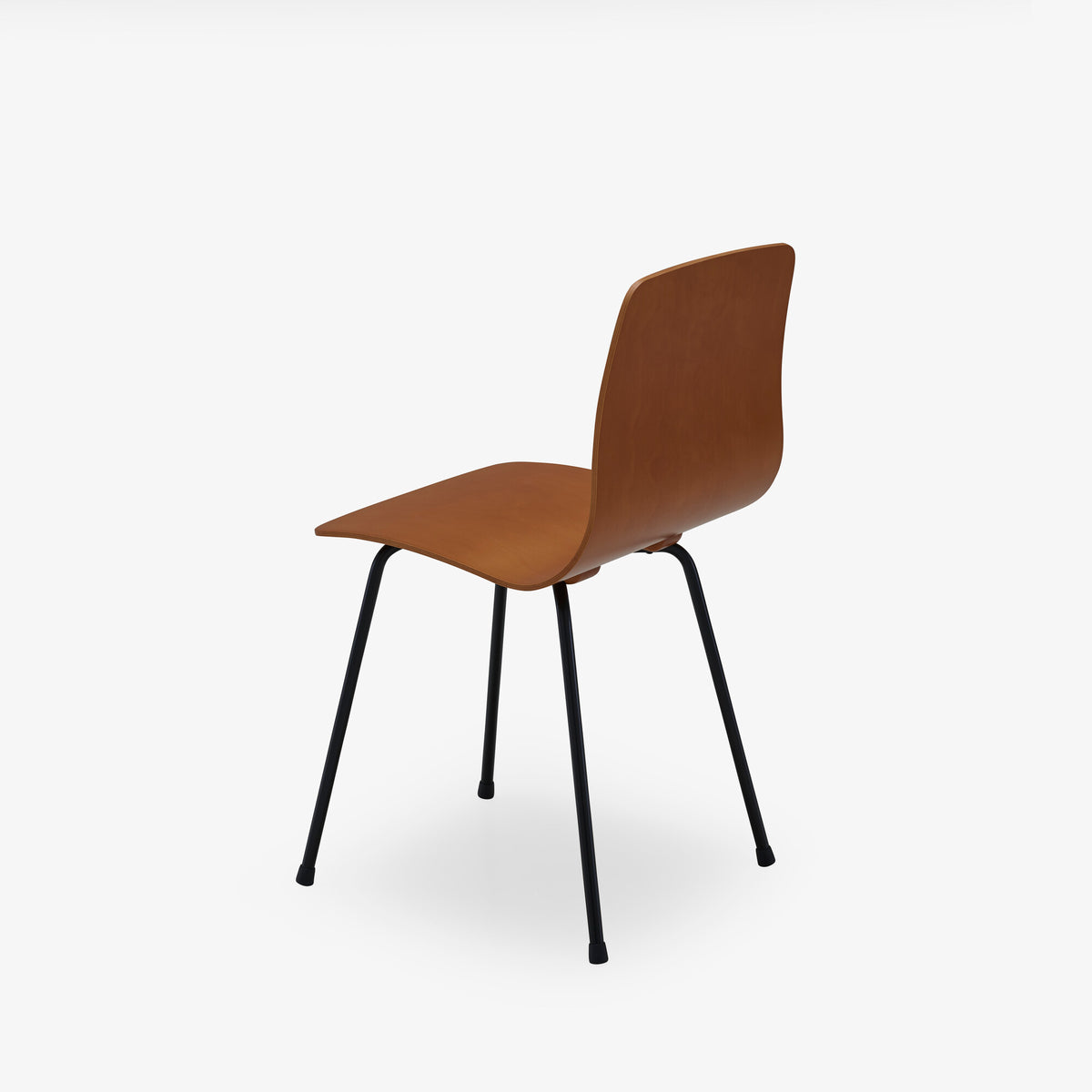 PAPYRUS - Jeu de 2 chaises piétement acier laqué noir