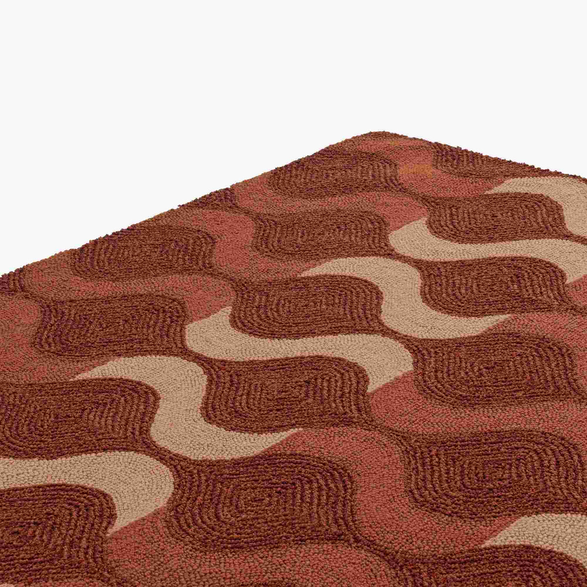 WAVE - Tapis terracotta