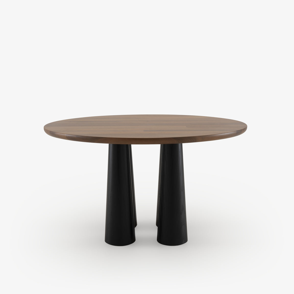 HASHIRA - Table de repas noyer piétement frêne teinté noir (réf. 4278)