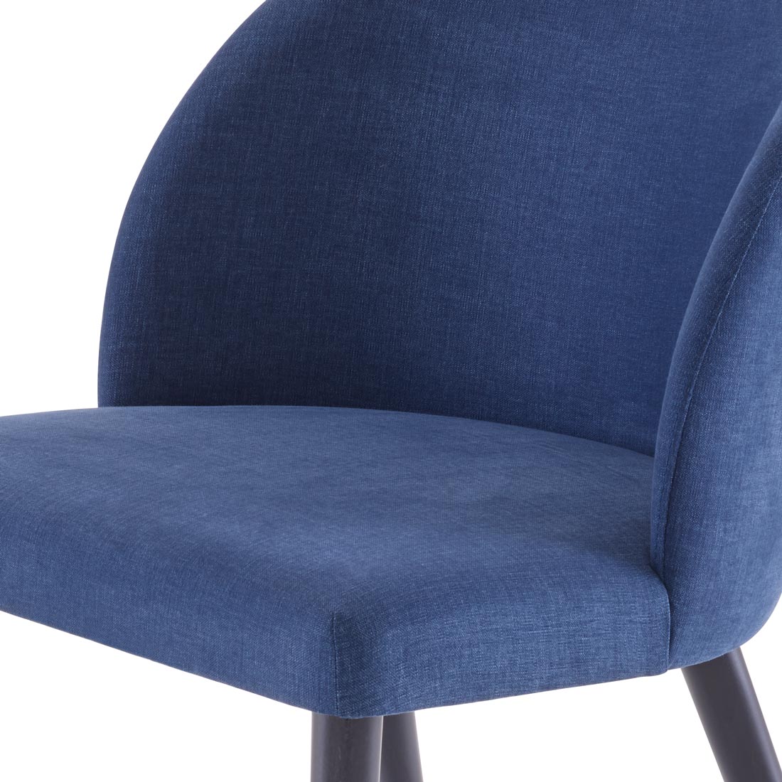 GIULIANA - Chaise tissu bleu nuit