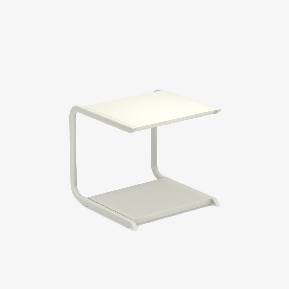 Table basse d'extérieur HOLLY d'Emu en aluminium, coloris blanc