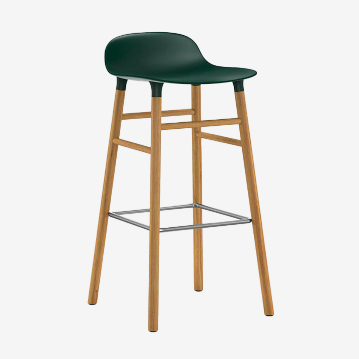 FORM - Tabouret de Bar / H 75 cm pieds chêne