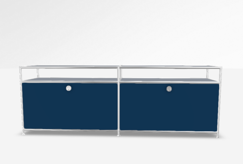 SYSTEM 4 - Meuble TV (L 152,9 x H 54,2 x P 40,4 cm)
