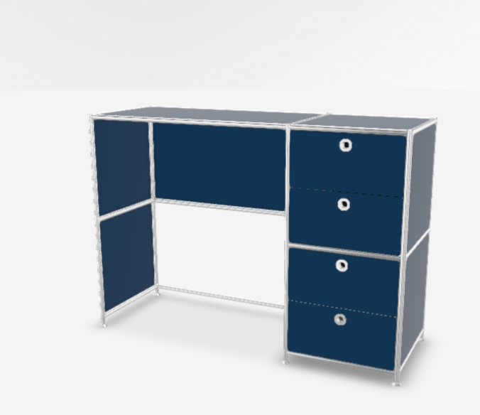 SYSTEM 4 - Bureau (L 115,4 x H 80,7 x P 40,4 cm )