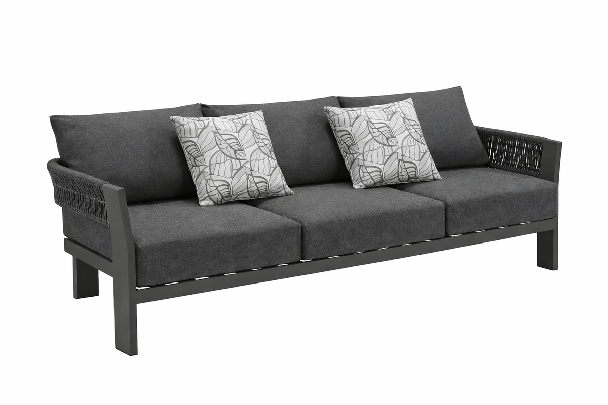 ROCCA - Canapé 3 pl. Charcoal