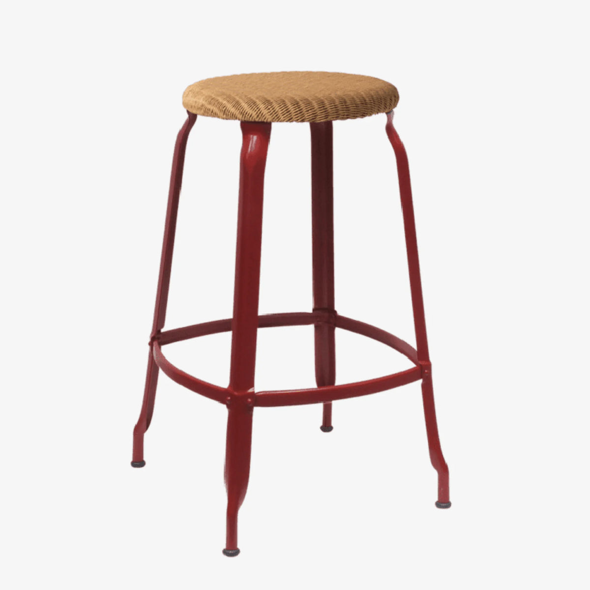 Tabouret Nicolle acier loom galette clair
