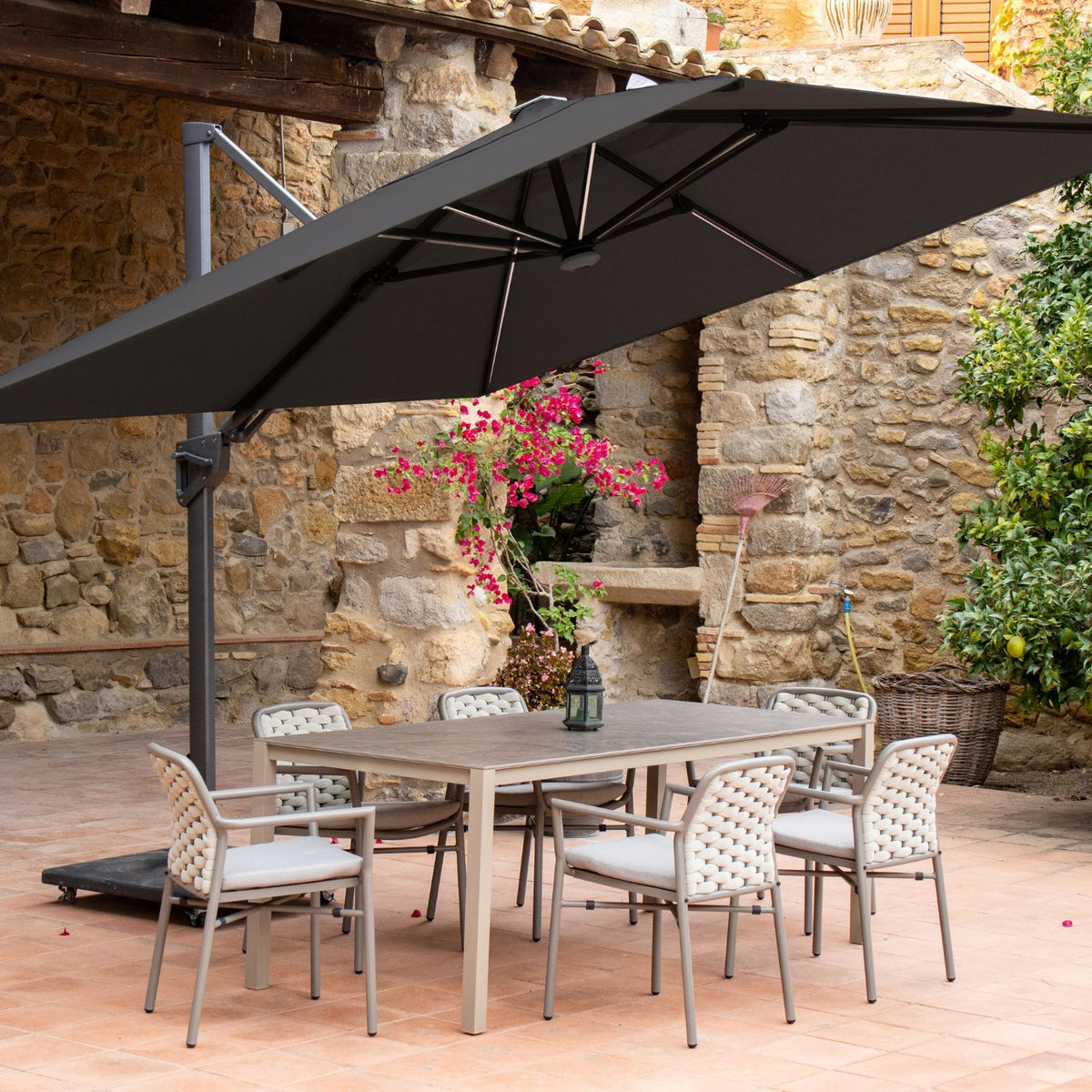 LIVORNO LED - Parasol rectangulaire/rond