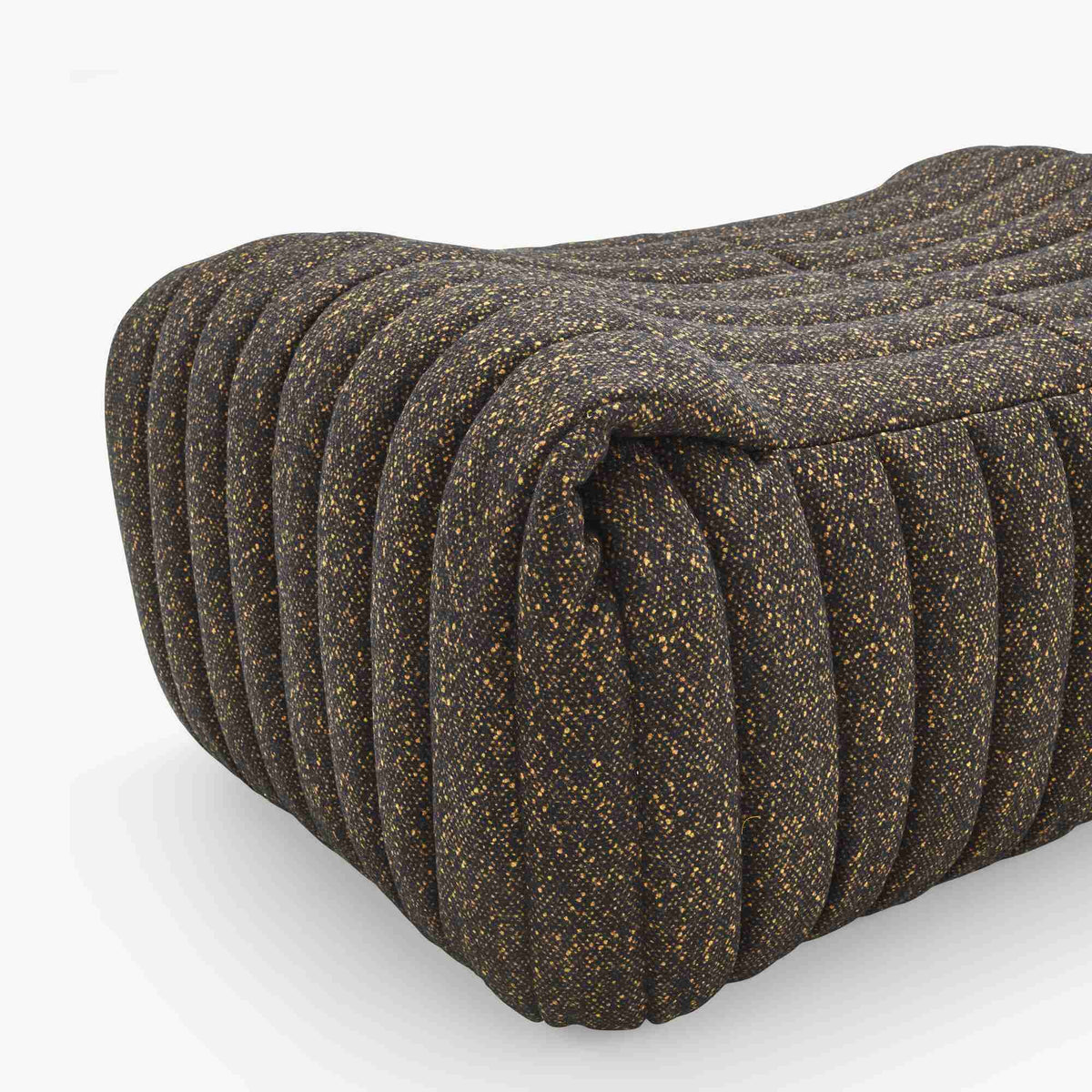 SANDRA - Pouf en tissu Ara coloris Noisette
