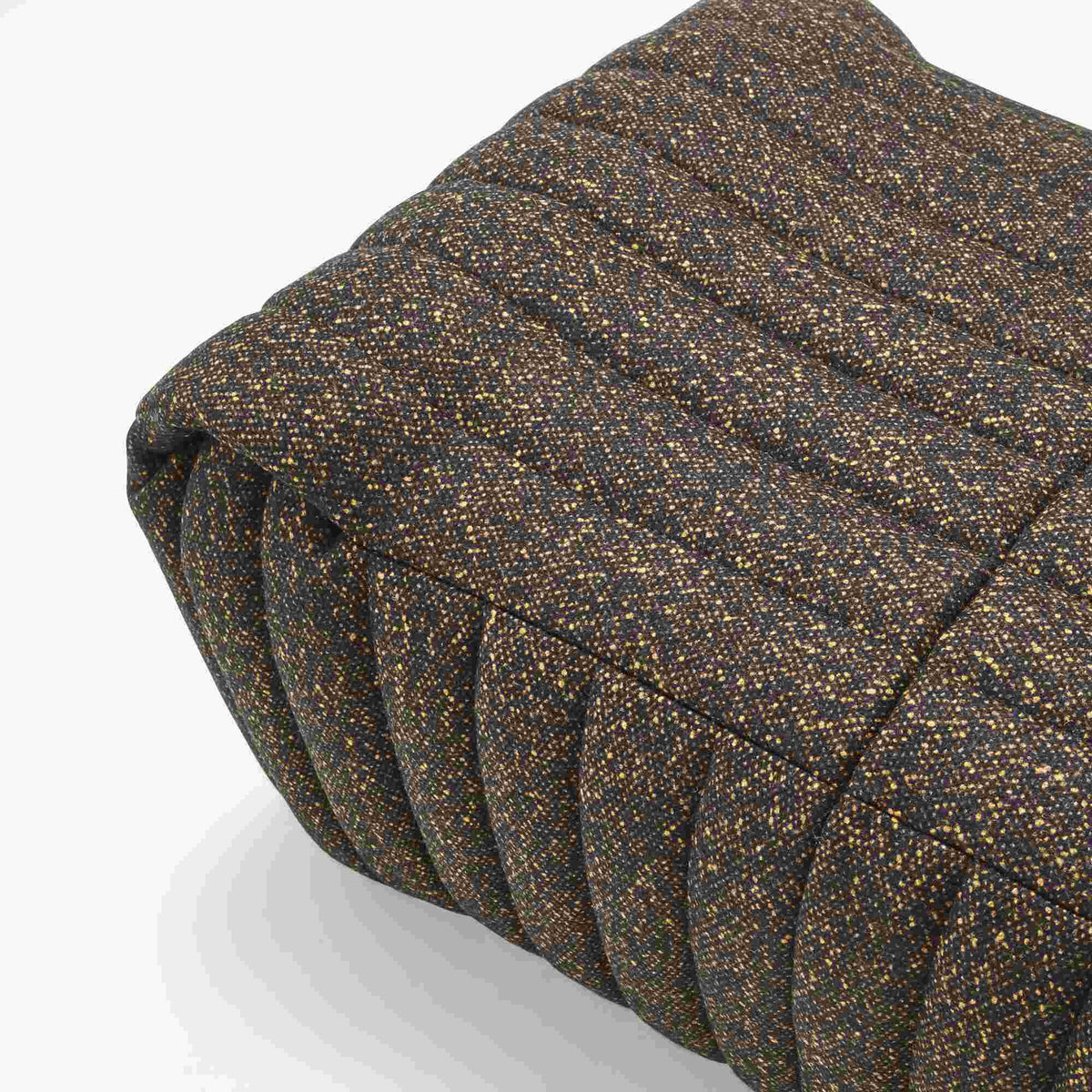 SANDRA - Pouf en tissu Ara coloris Noisette