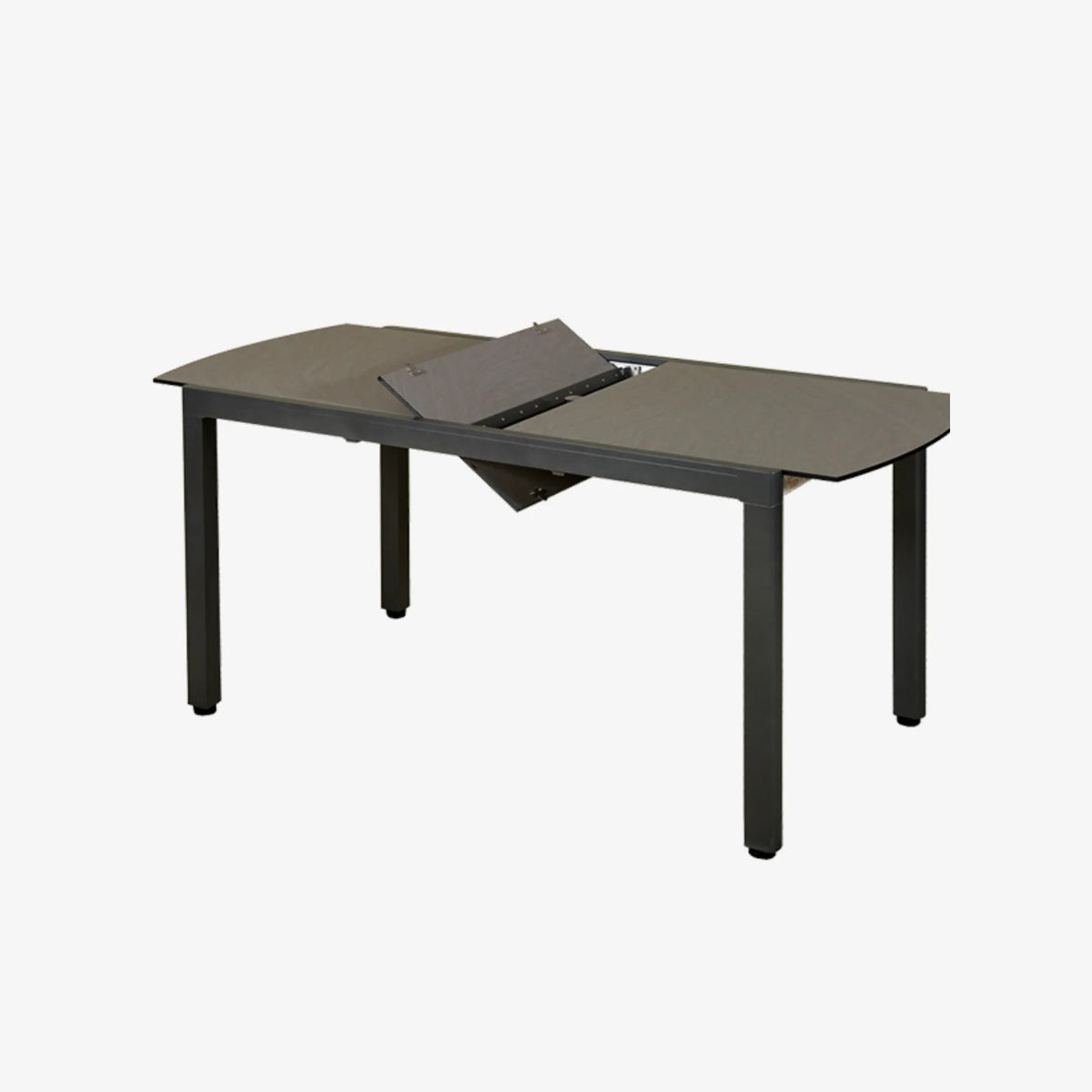 TICAO - Table Balcon - Aluminium gris espace - HPL céramique grise