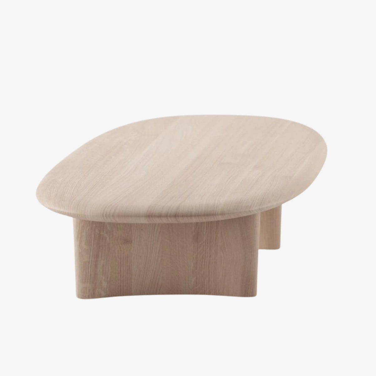 Table basse salon Monument oval chêne Artisan