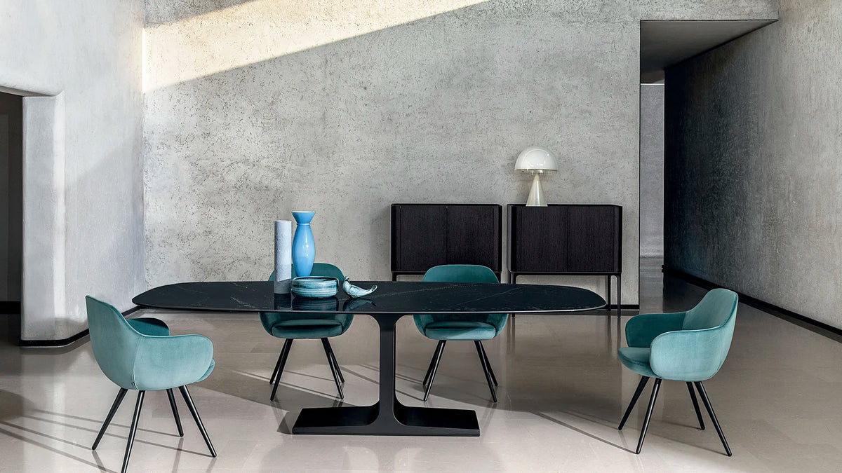 PALACE SHAPED - Table 220x115 Céramique brillant Stone