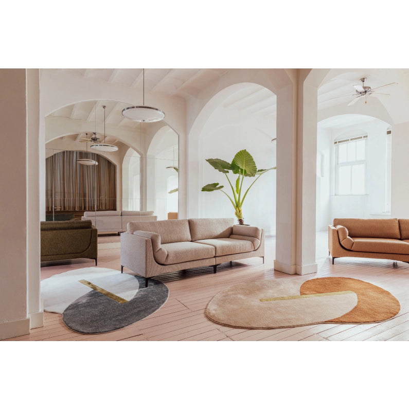 Tapis PHILA bleu Rose et beige