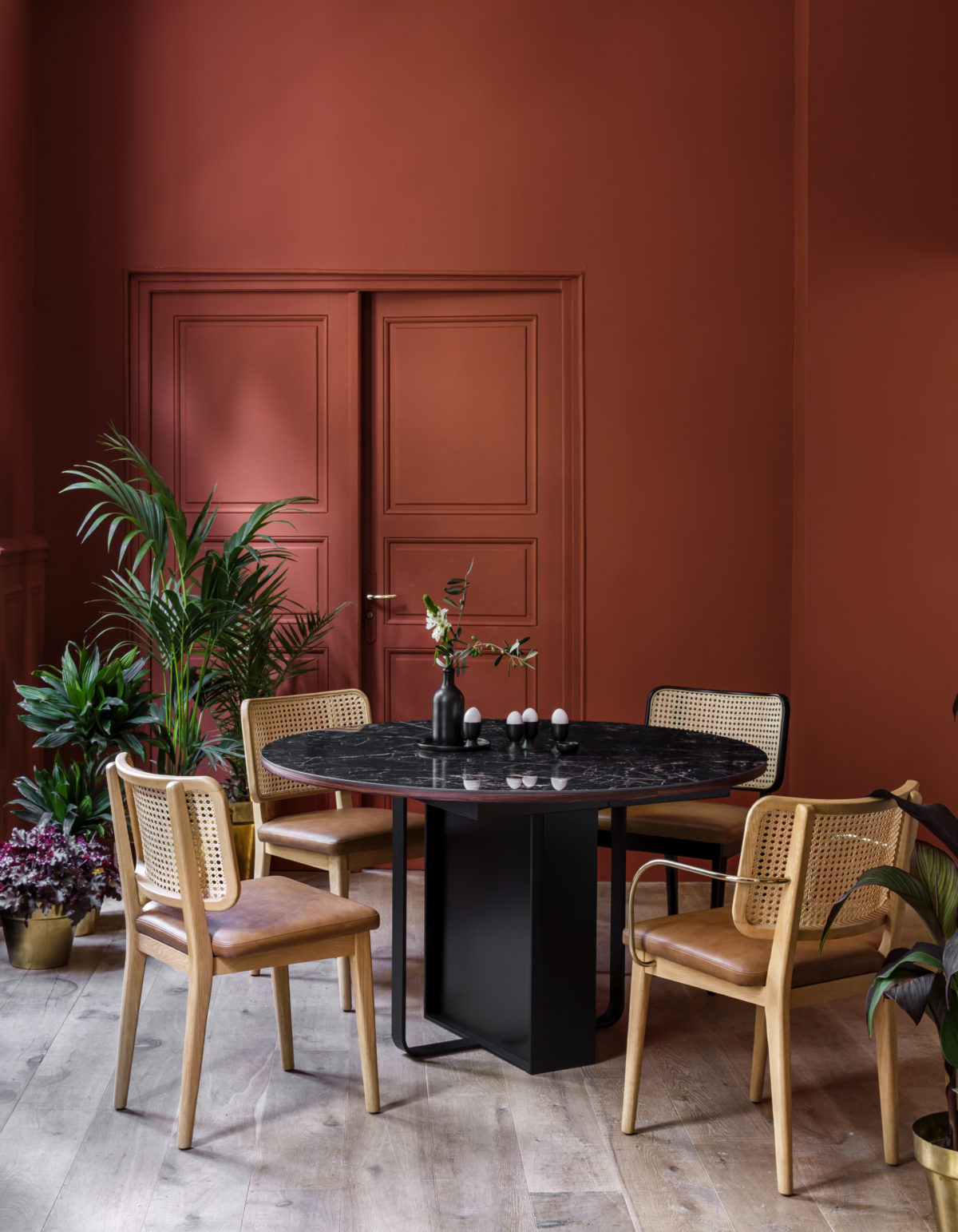 CANNAGE - Chaise avec accoudoirs