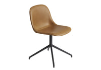 FIBER - Side Chair / Swivel base - Silk Leather