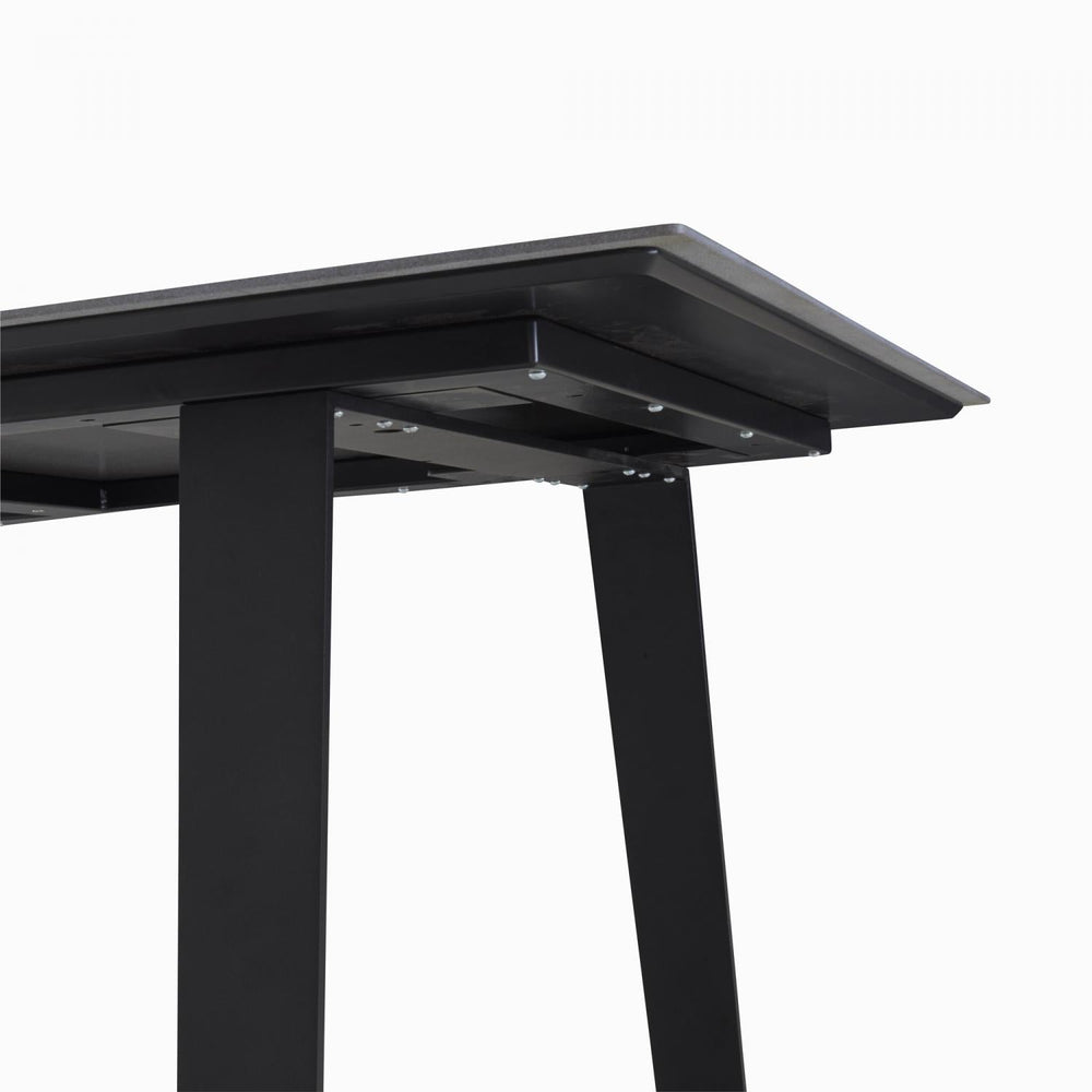 VILNA - Table repas 240x100 - grès anthracite / Modèle d'exposition