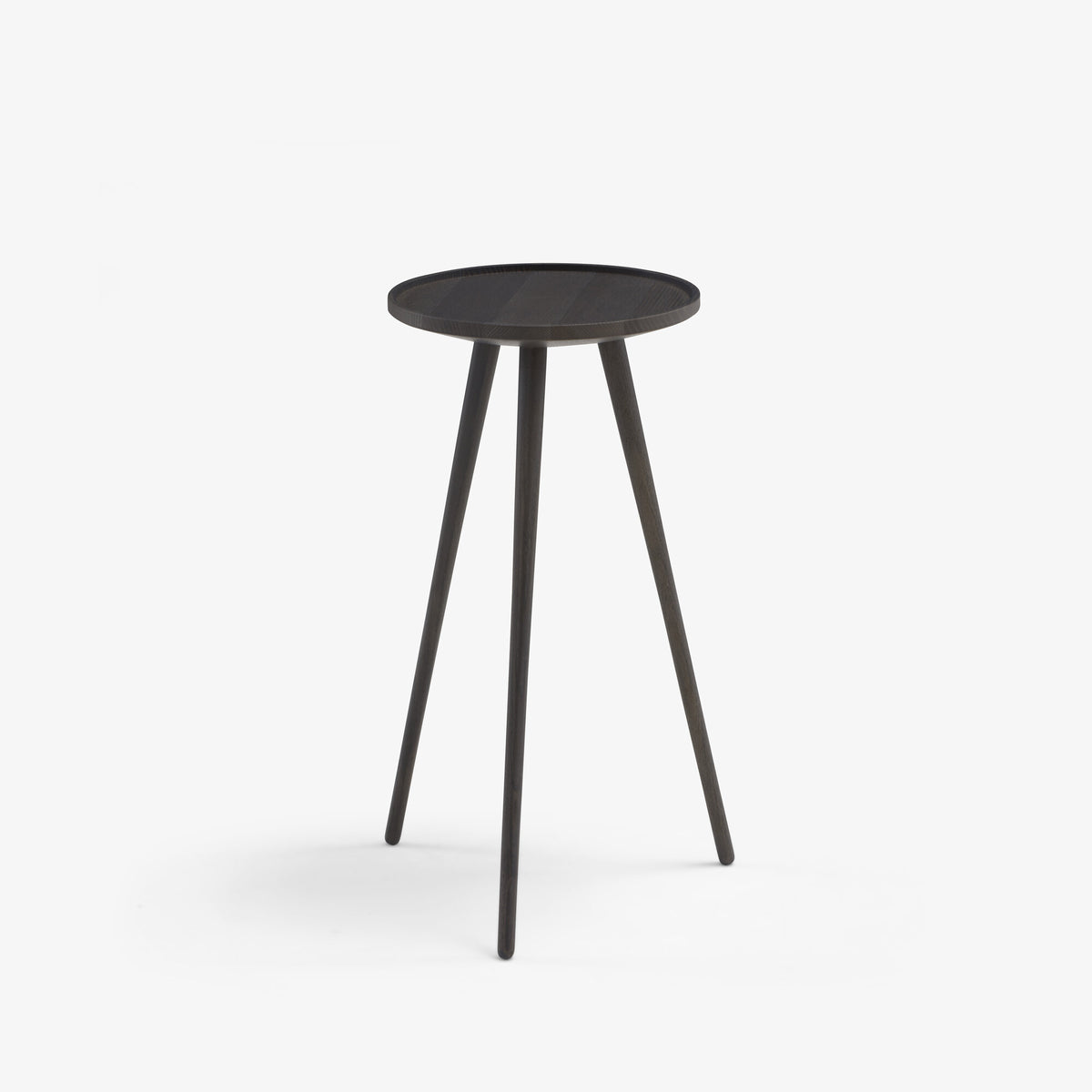 LINDEN - Table d'appoint petit modèle frêne teinté anthracite