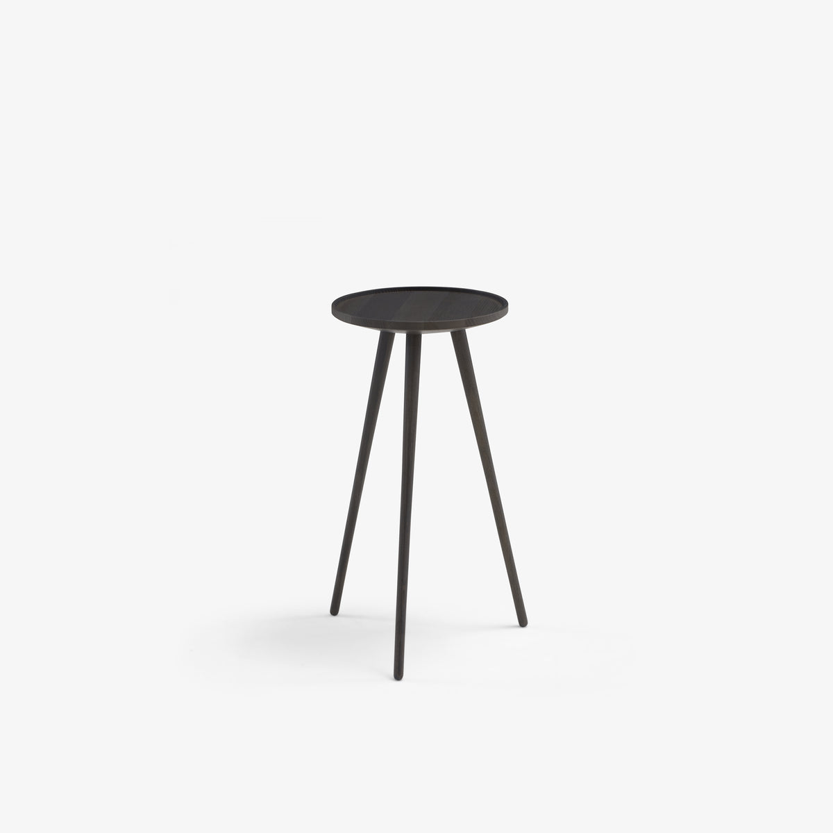 LINDEN - Table d'appoint petit modèle frêne teinté anthracite