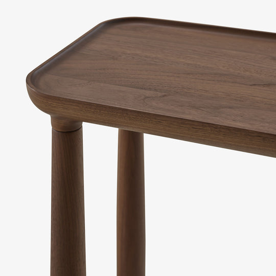 LOTIS - Table d'appoint hauteur 60 noyer américain massif