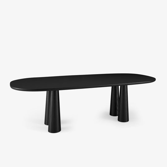 HASHIRA - Table de repas piétement frêne teinté noir (réf. 4213)