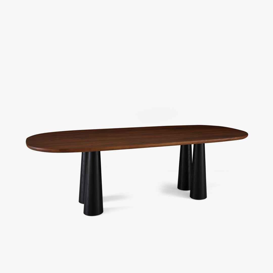 HASHIRA - Table de repas piétement frêne teinté noir (réf. 4213)