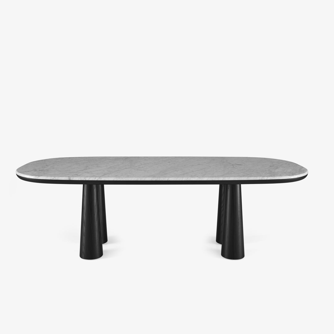 HASHIRA - Table de repas piétement frêne teinté noir (réf. 4213)