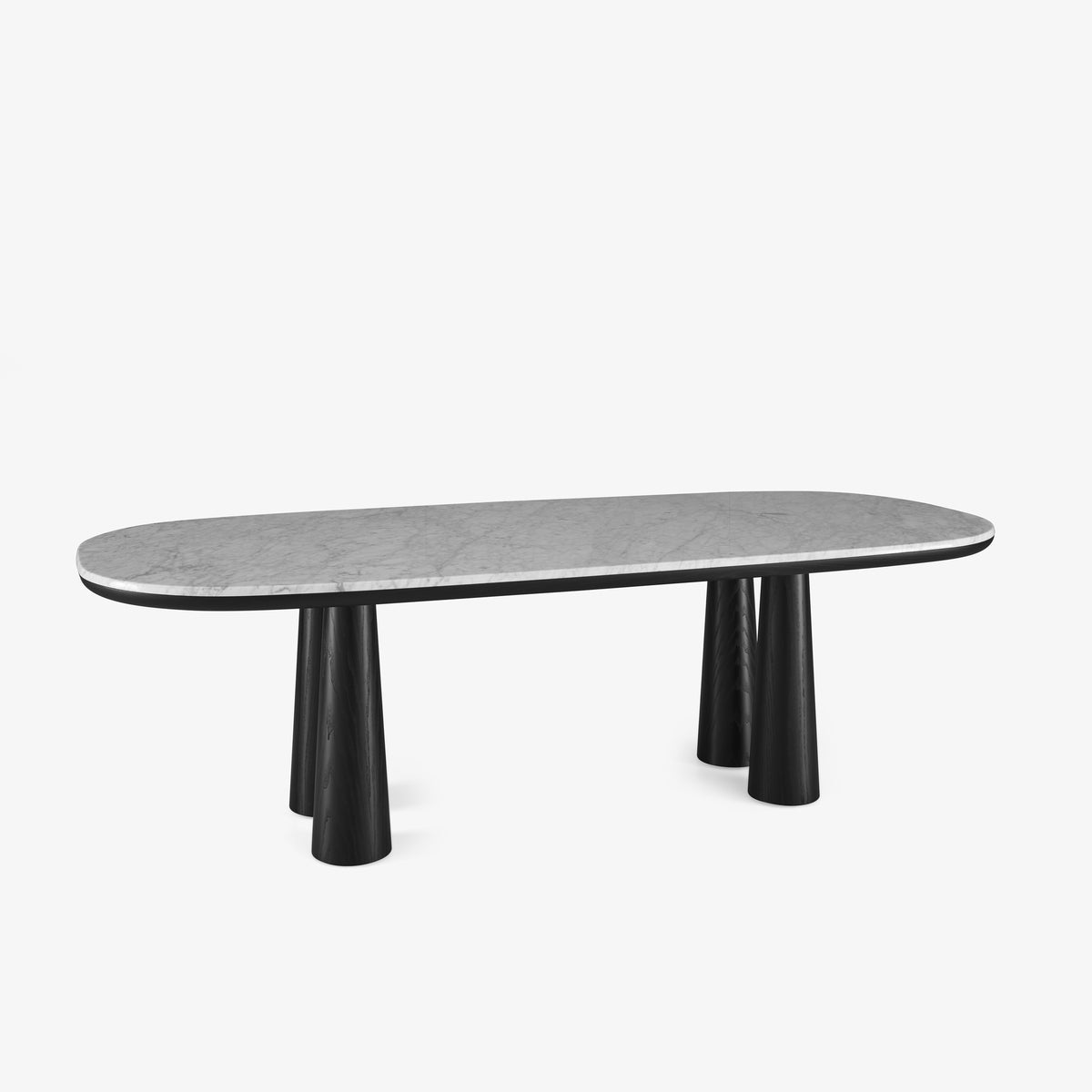 HASHIRA - Table de repas piétement frêne teinté noir (réf. 4213)