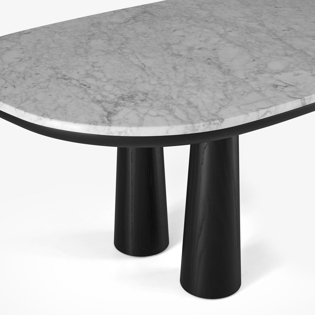HASHIRA - Table de repas piétement frêne teinté noir (réf. 4213)