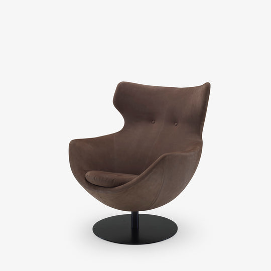 JUPITER - Fauteuil pivotant tissu Vidar Terracotta / Modèle d'exposition