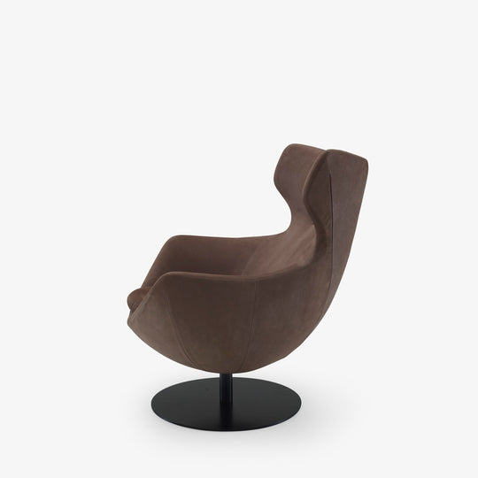 JUPITER - Fauteuil pivotant tissu Vidar Terracotta / Modèle d'exposition