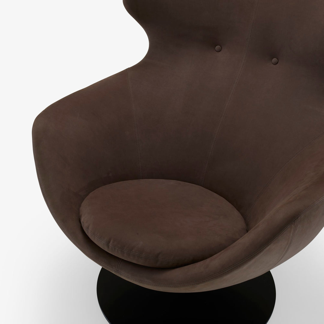 JUPITER - Fauteuil pivotant tissu Vidar Terracotta / Modèle d'exposition