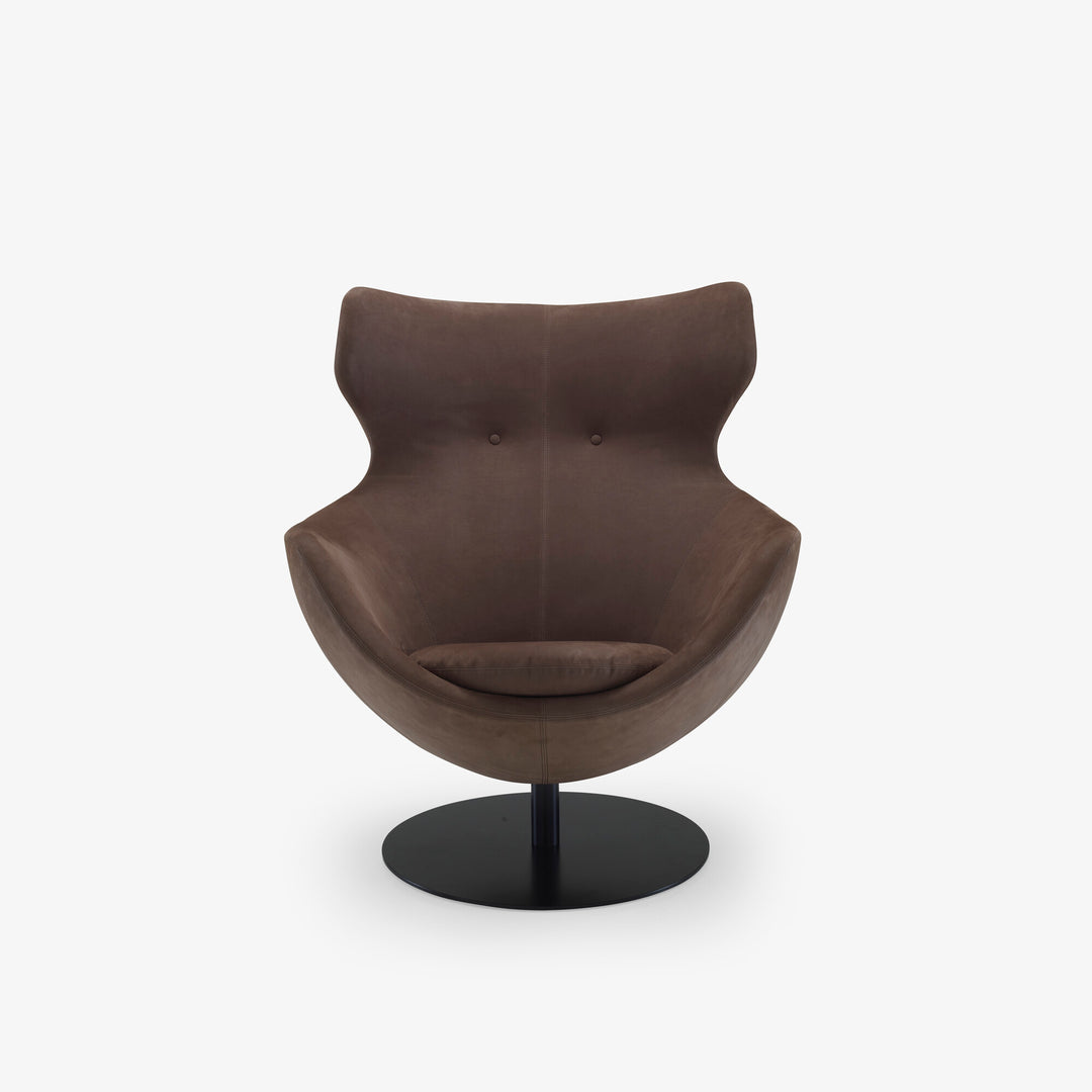 JUPITER - Fauteuil pivotant tissu Vidar Terracotta / Modèle d'exposition