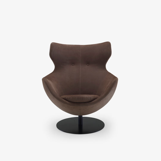 JUPITER - Fauteuil pivotant tissu Vidar Terracotta / Modèle d'exposition