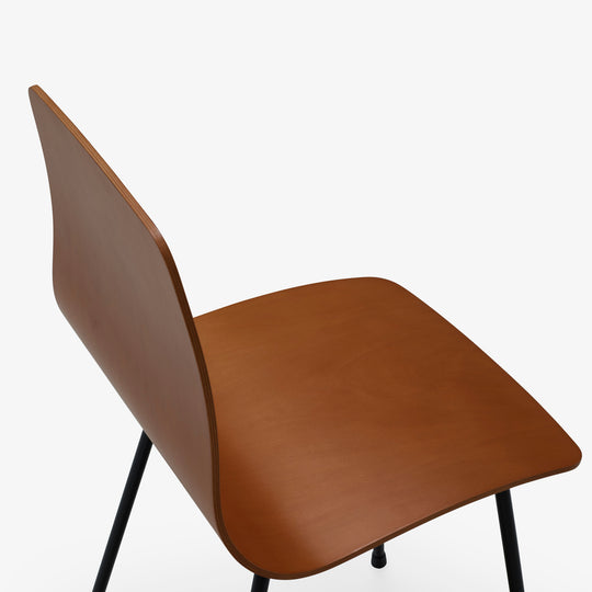 PAPYRUS - Jeu de 2 chaises piétement acier laqué noir