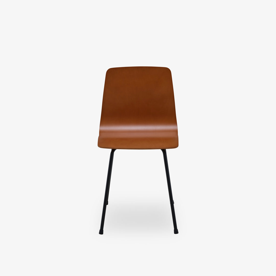 PAPYRUS - Jeu de 2 chaises piétement acier laqué noir