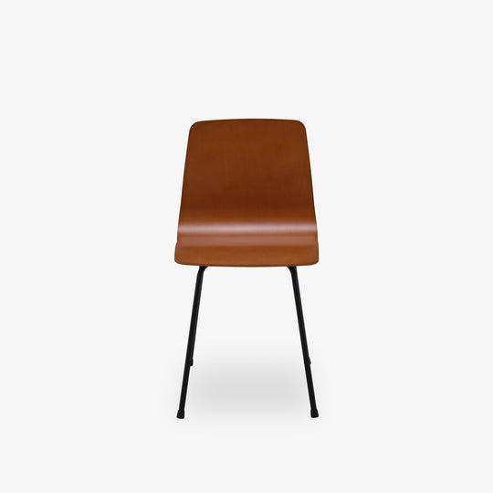 PAPYRUS - Jeu de 2 chaises piétement acier laqué noir