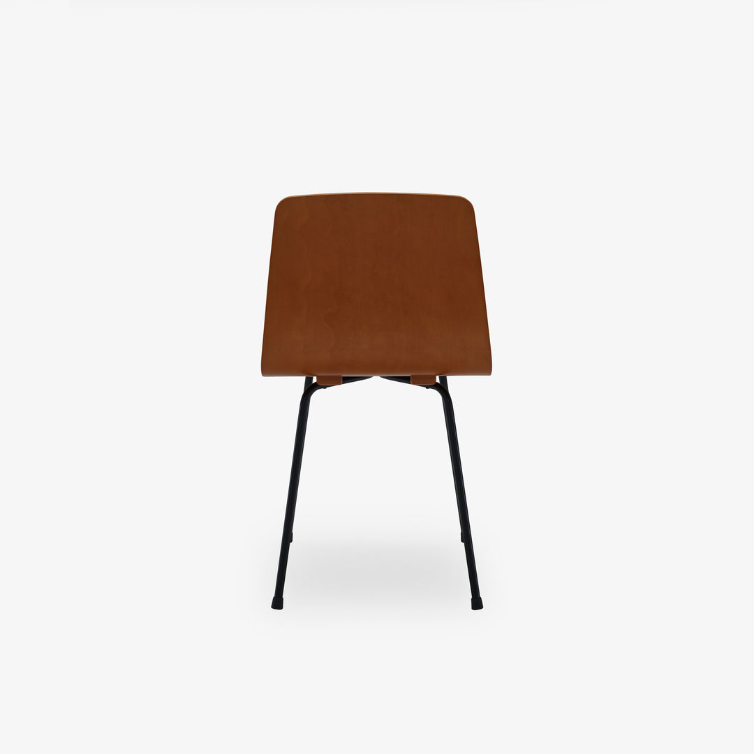 PAPYRUS - Jeu de 2 chaises piétement acier laqué noir