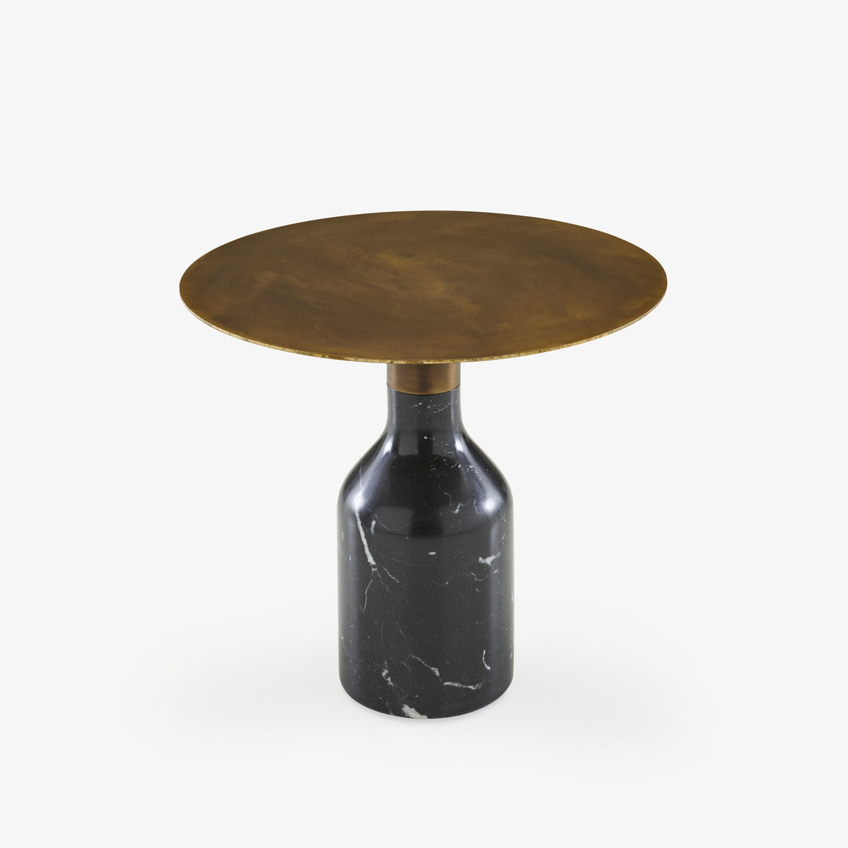 OXYDATION - Table d'appoint pied en marbre marquinia
