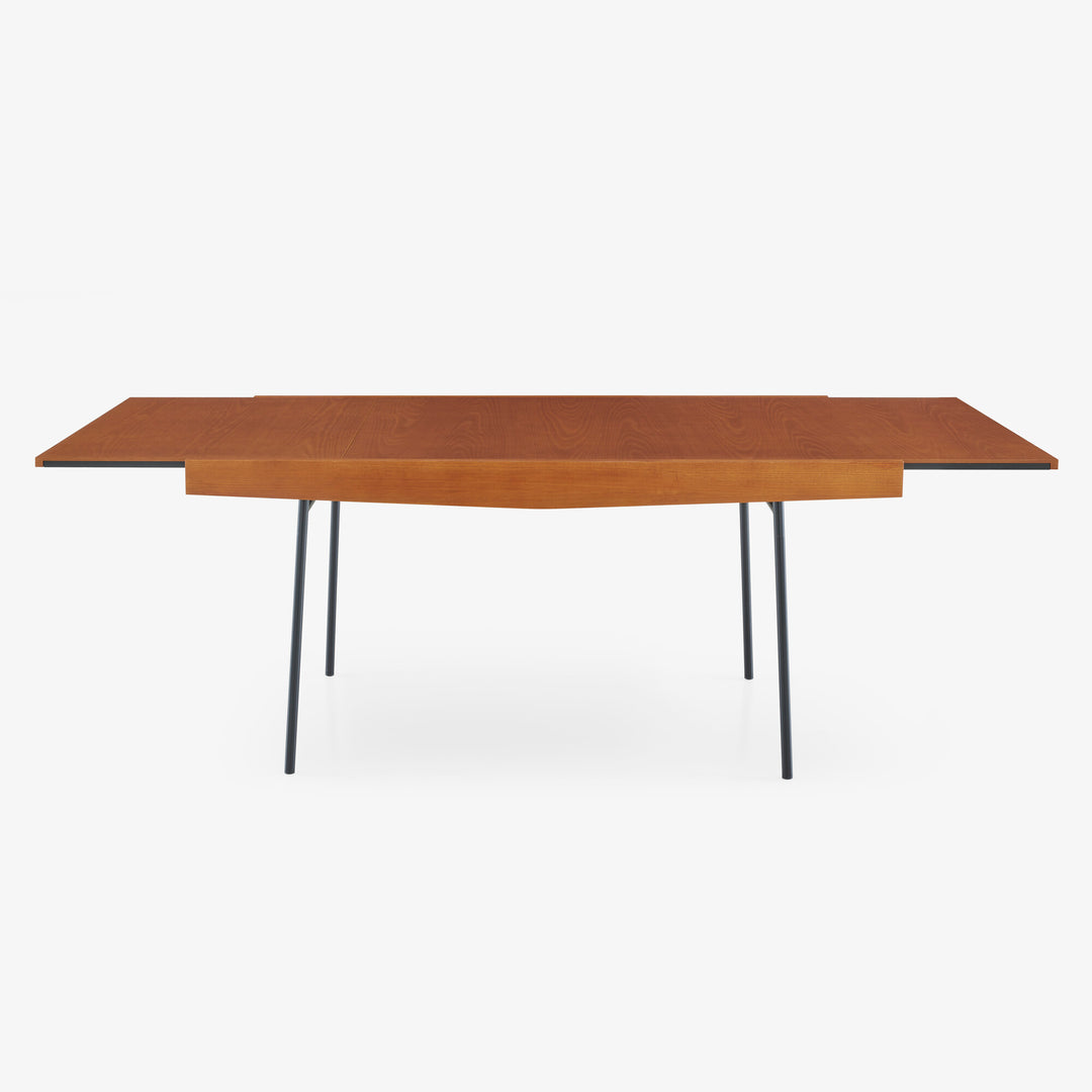 125 - Table de repas extensible frêne teinté guariche