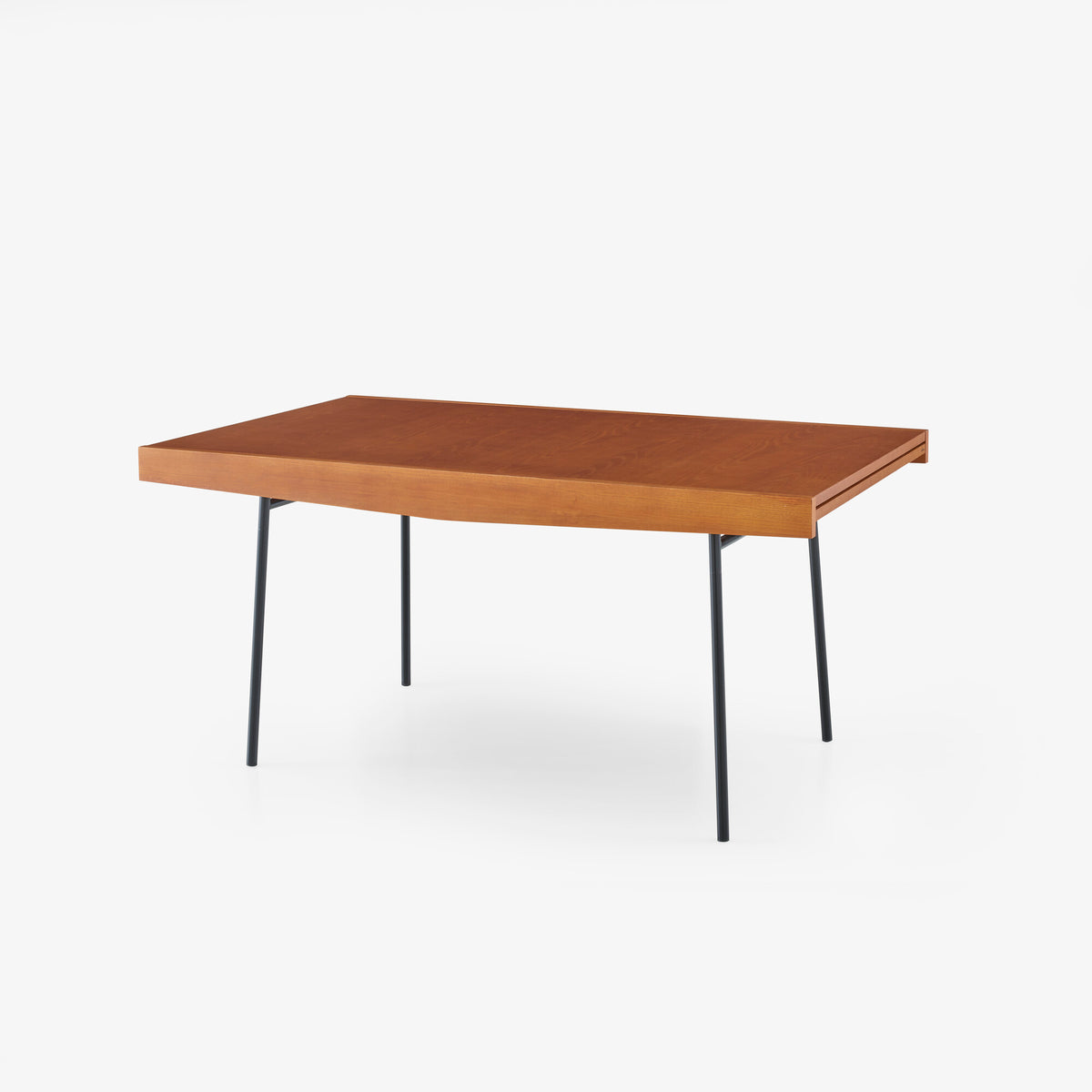 125 - Table de repas extensible frêne teinté guariche