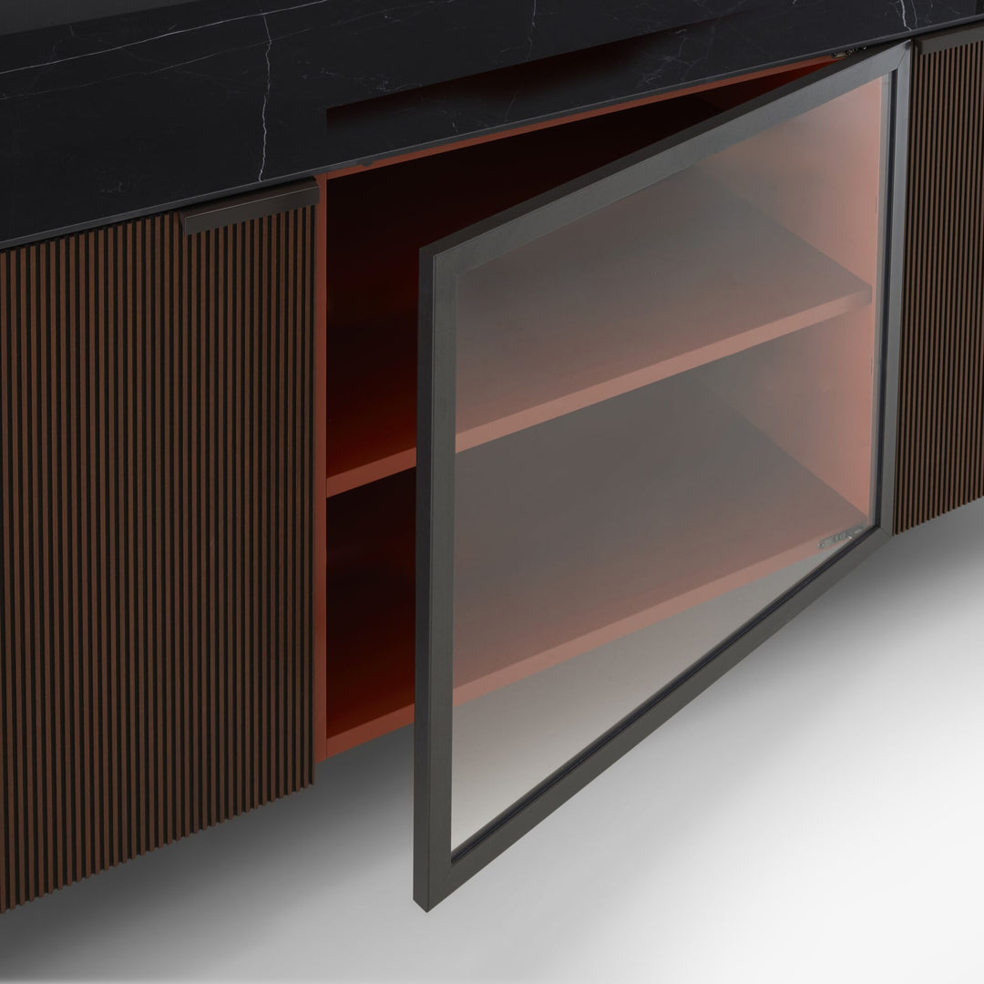 SELVANS - Bahut vitrine 3 portes