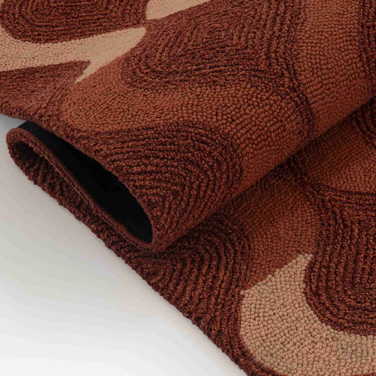 WAVE - Tapis terracotta