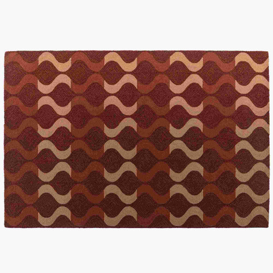 WAVE - Tapis terracotta