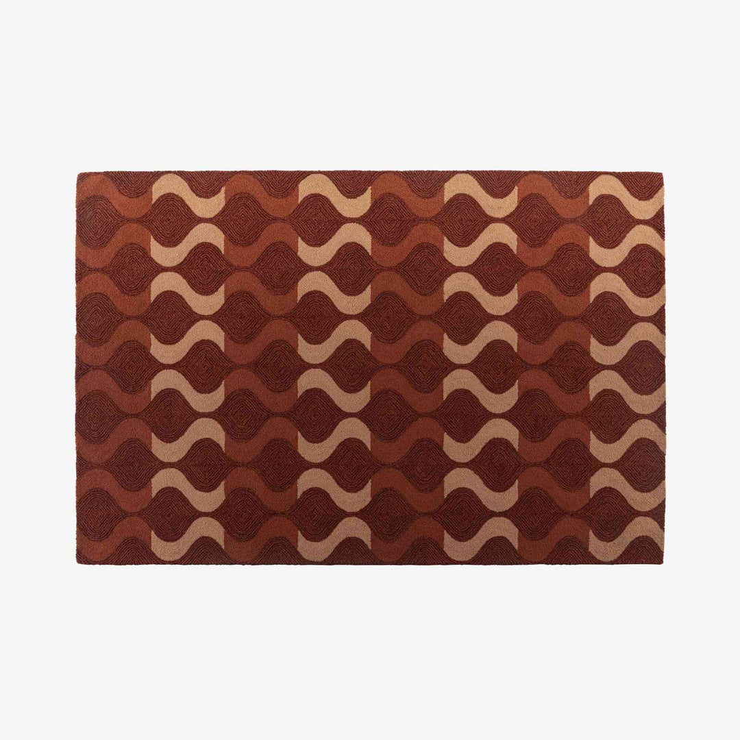 WAVE - Tapis terracotta