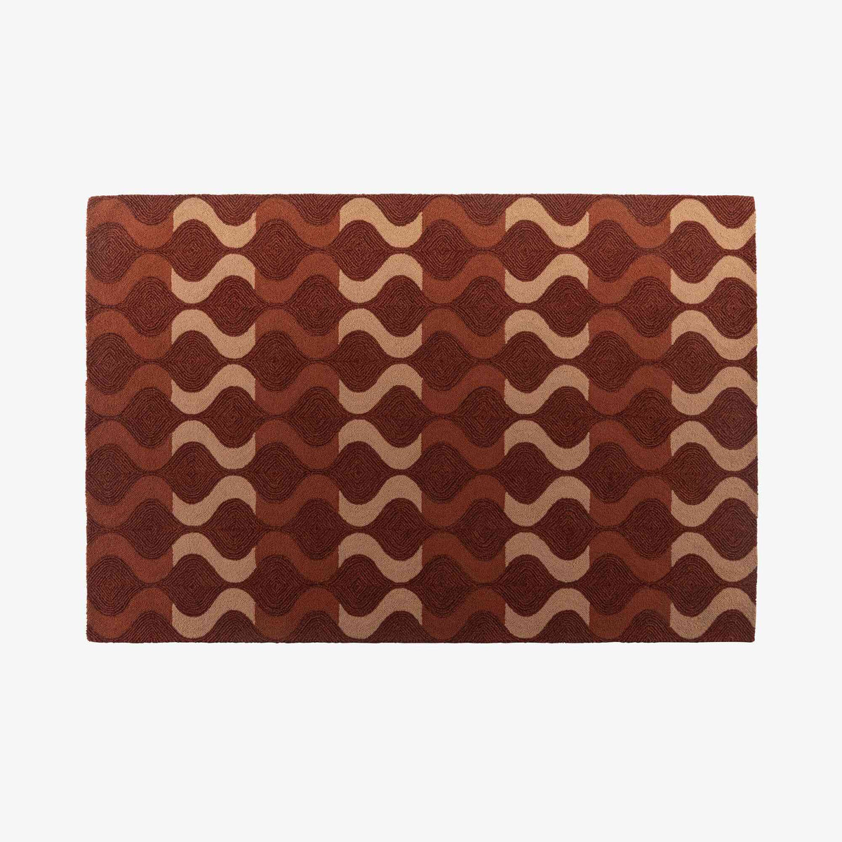 WAVE - Tapis terracotta