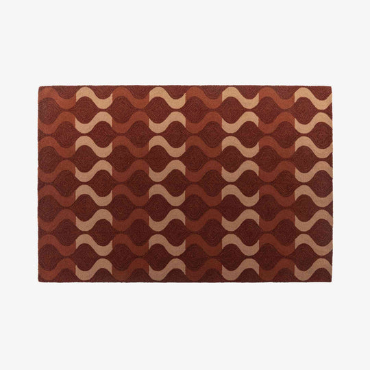 WAVE - Tapis terracotta